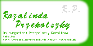 rozalinda przepolszky business card